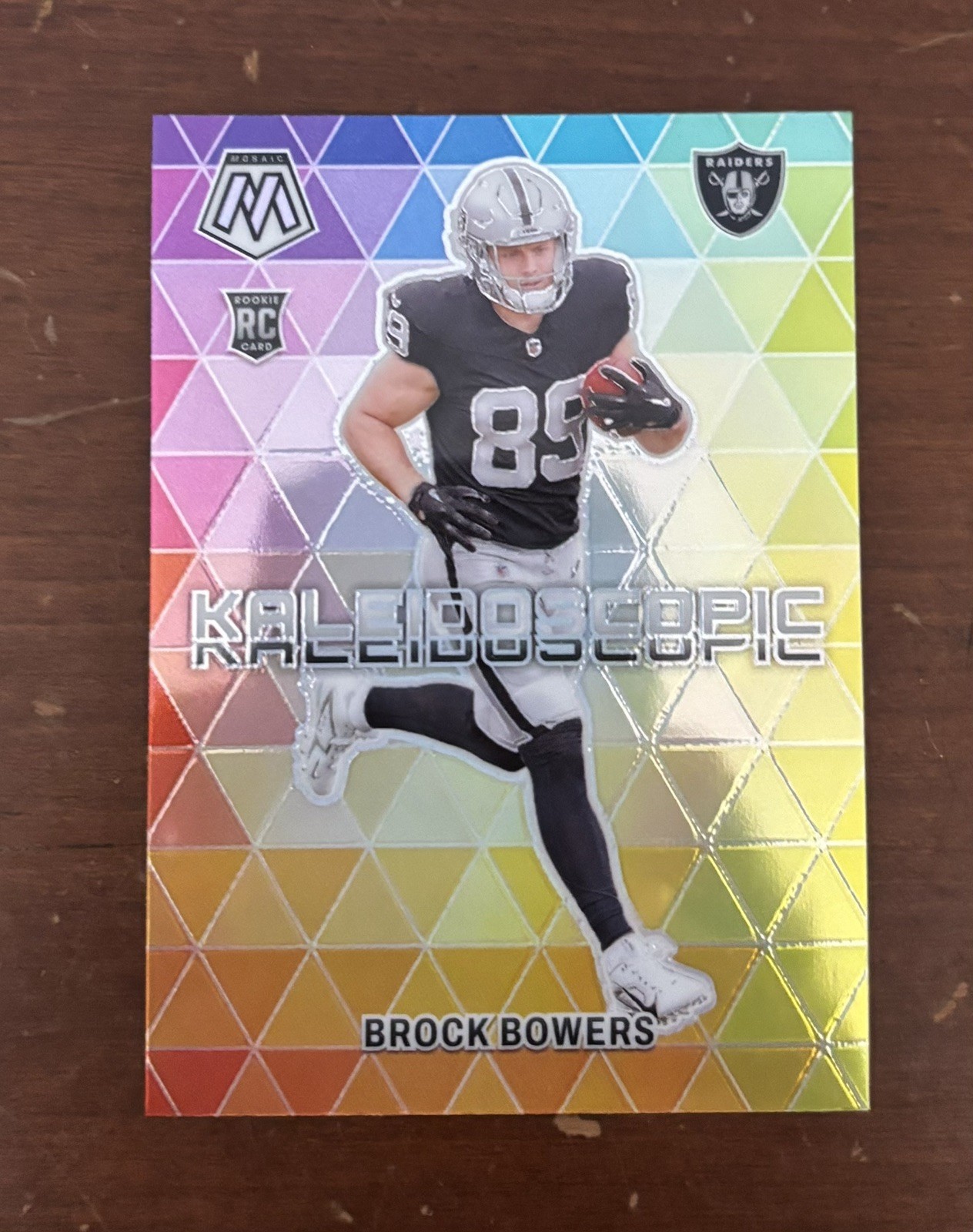 2024 Panini Mosaic Brock Bowers Kaleidoscopic Case Hit RC SSP #23