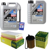 Mann Inspektionspaket 6L Liqui Moly Top Tec 5W-30 FüR CitroëN Jumpy Kasten C5 II