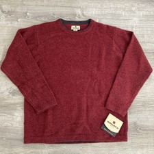 Woolrich Sweater Mens Size L Ruby Heather Crewneck 85 Wool 15 Nylon NWT