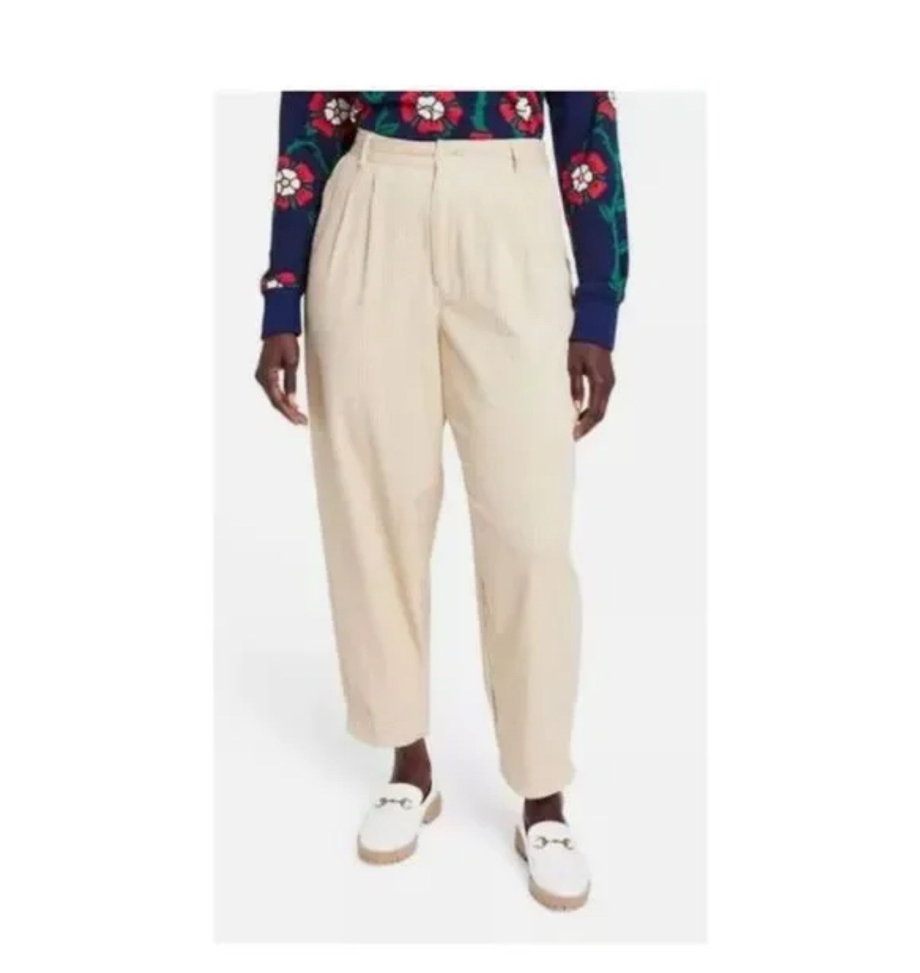 FILA Pantaloni donna in velluto a coste gamba dritta blazer da canottaggio x bersaglio crema