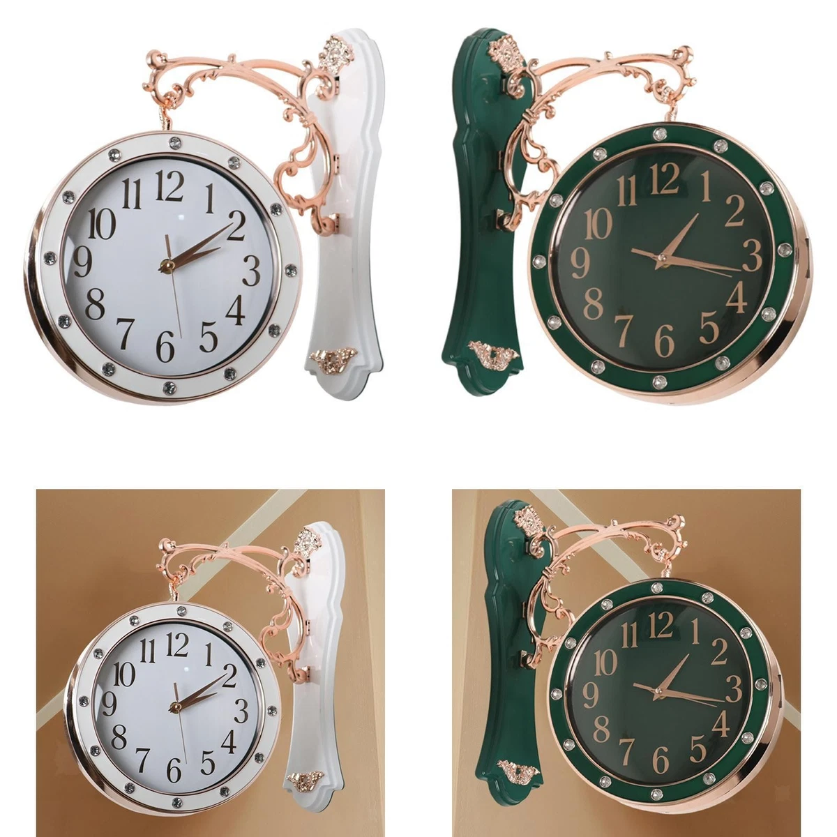 Mnsruu Orologio Da Parete Rotondo 24 Cm Con Pittura A Olio Rane Innamorate – Silenzioso E Antigraffio Per Soggiorno E Camera