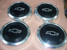 Chevrolet Chevy Dog Dish Hub Caps Pickup 10-18 Inside Diameter Used Set Of 4 Chevrolet Chevy Dog Dish Hub Caps Pickup 10-18 Inside Diameter Used Set Of 4