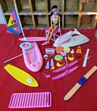 Vintage Barbie 1980 1990 Hawaiian Fun Picnic Water Sports Mixed Pieces- Miko