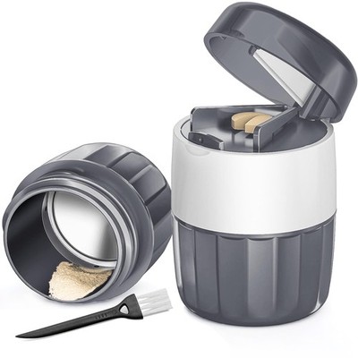 3in1 Pill Crusher Pill Grinder, Pill Crusher Fine Powder with Brush, Pill Cru...