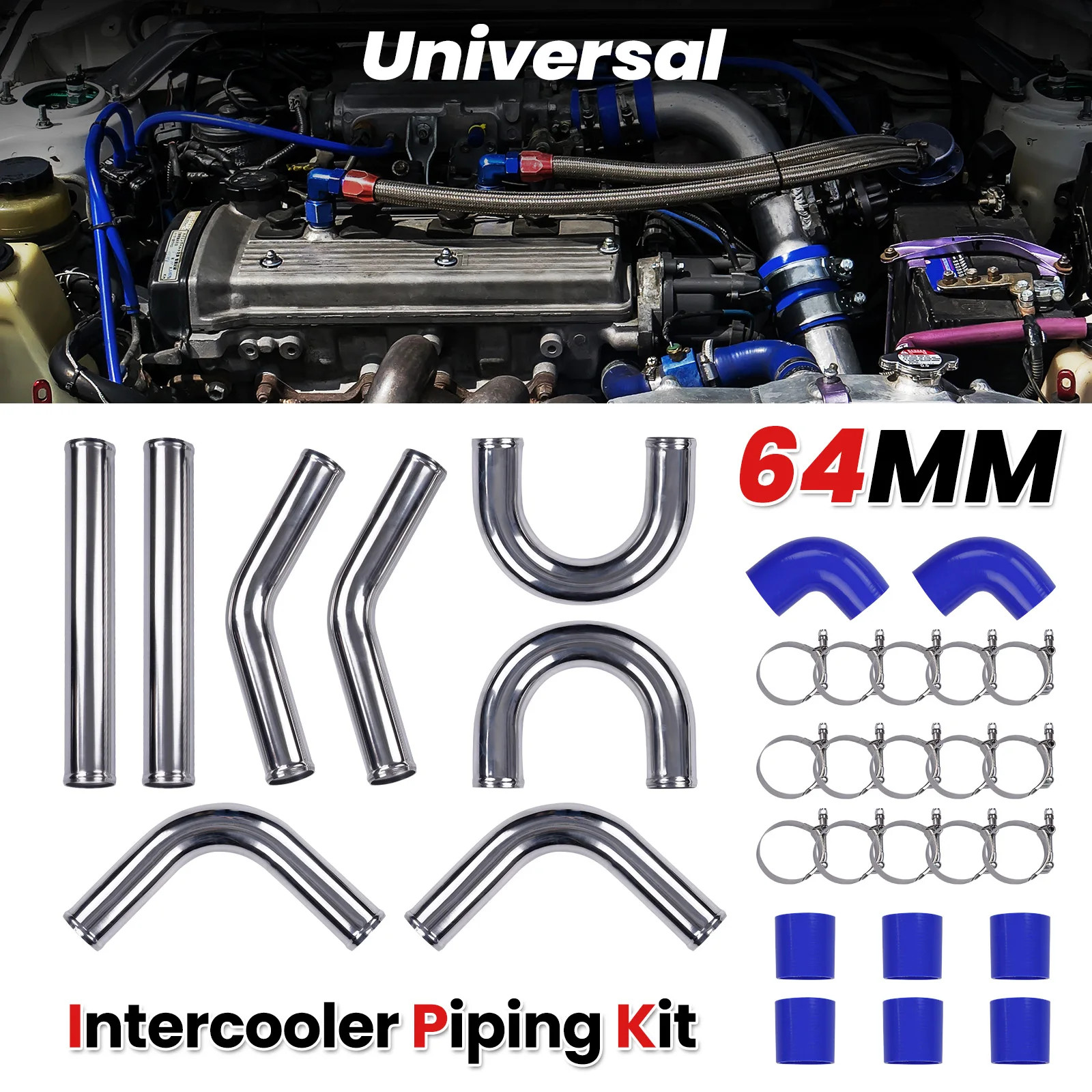 Kit conduit de turbo en aluminium améliorant la pression du refroidisseur