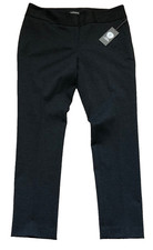 NWT Vince Camuto Womens Dk Heather Grey Dress Pants Slim Straight Career Sz 12