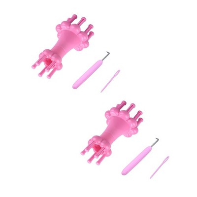 2Set Plastic Wool Rope Knit Knitting Doll Dolly Craft Spool Kit for Loom Maker A