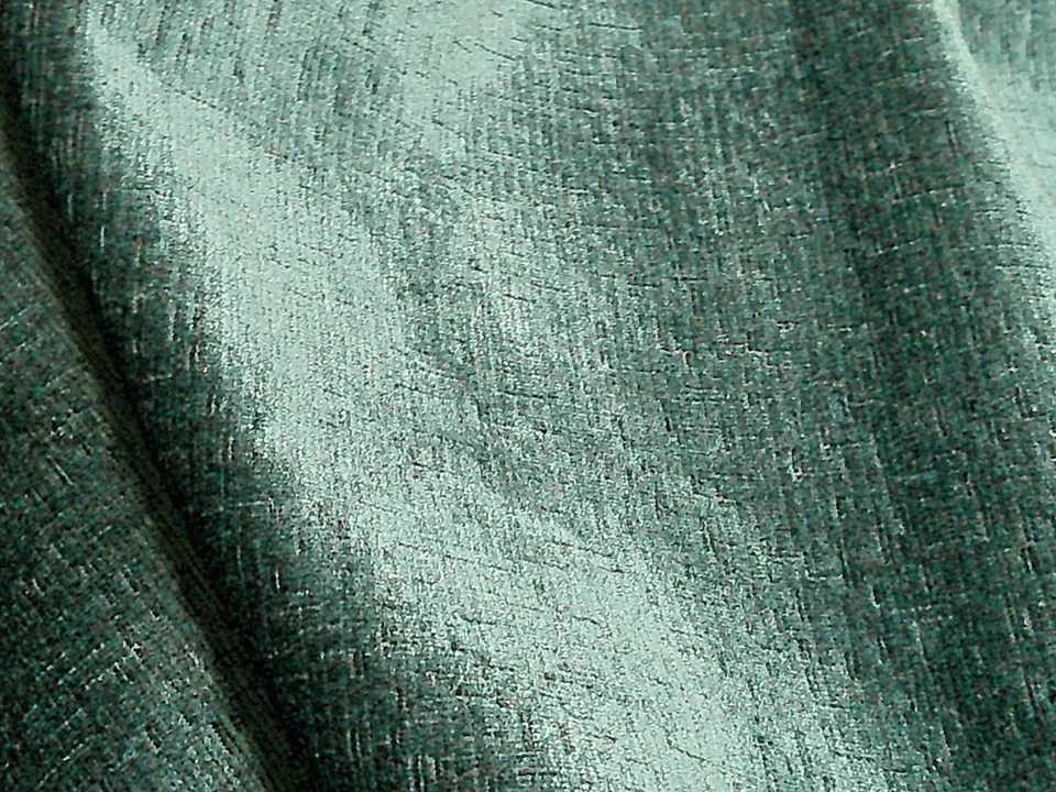 Teal Green Textured/Cut Velvet Wonderful Sheen Plush Soft Hand 54 In. 4 Yards - Image 3 of 4