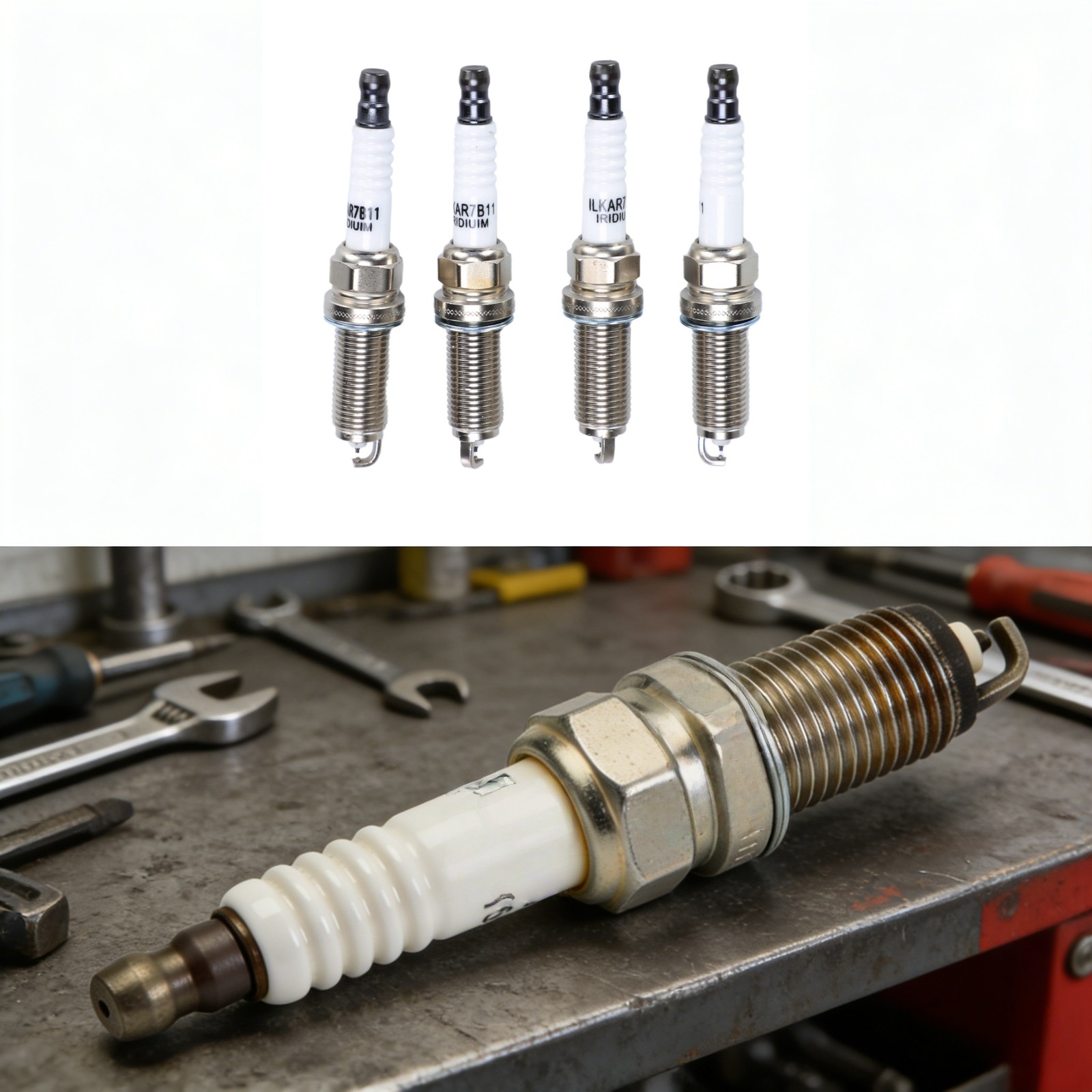 4Pack Iridium Spark Plug 22401-JA01B DILKAR6A-11 For Nissan Rogue