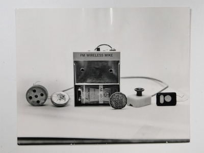 #ad Spy Equipment Microphones Bugging FM Wireless Mike Eagle Japan 1966 VTG Photo GBP 30.00