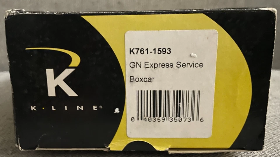 K-Line O Scale GN Express Service Boxcar K761-1593 Great Northern Freight Car - Image 4 of 4