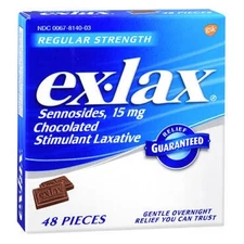 Sennosides Chocolated Stimulant Laxative Pieces Regular