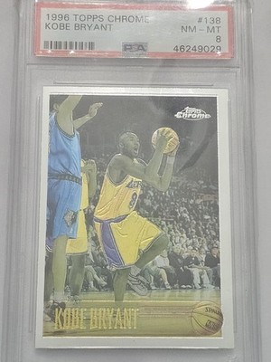 1996-97 Topps Chrome Kobe Bryant Rookie RC #138 Lakers PSA 8 | eBay