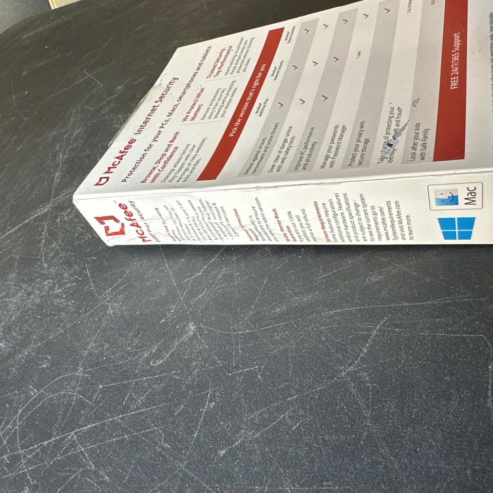 Caja al por menor sellada de fábrica de EE. UU. McAfee Internet Security 3 dispositivos Foto 3 de 3