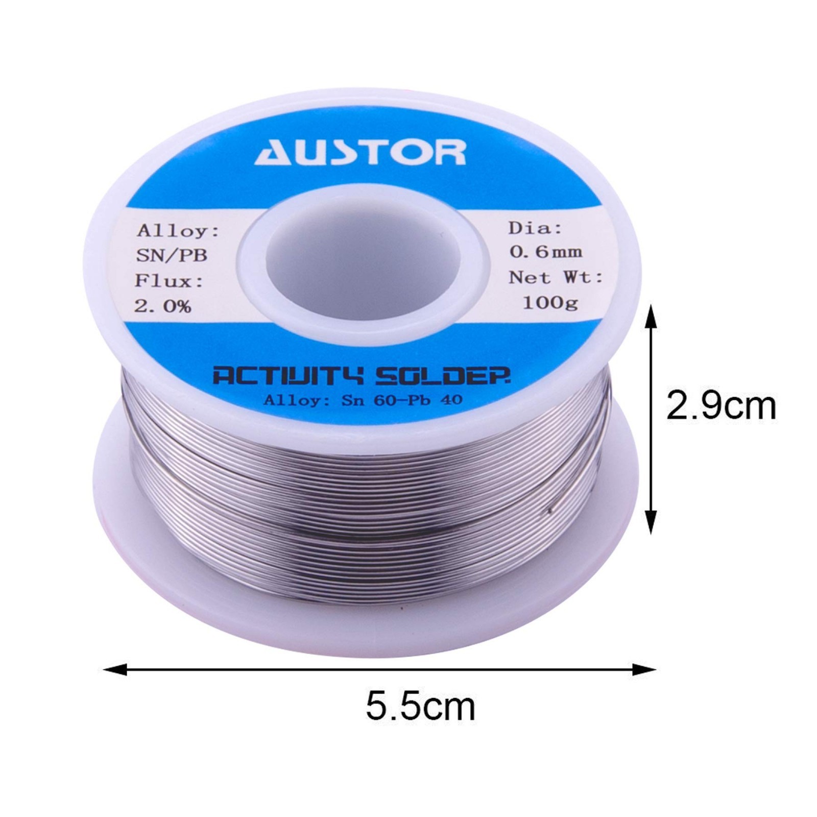 60/40 Tin Lead Rosin Core Solder Wire for Electrical Soldering - 1 lb ...