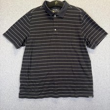 Eddie Bauer Men's Size Large Travex Black Short Sleeve Polo Shirt