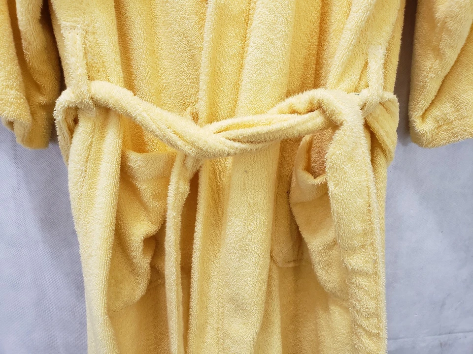 Bata Tommy Hilfiger - Bata de baño de felpa talla única amarilla para hombre - Cresta Spa Lounge Foto 4 de 4