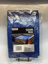 Tool Bench Hardware Blue Plastic Tarp 4x6 ft. Greenbrier