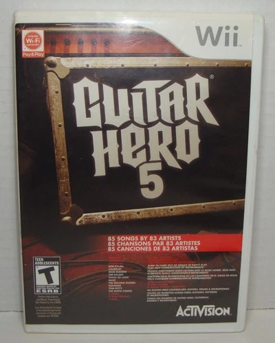 GUITAR HERO 5 NINTENDO WII VIDEO GAME WORKING SCRATCHES