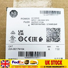 Allen-Bradley 22A-B017N104 Sealed PowerFlex 4 3.7 kW 5 HP AC Drive US Free Tax