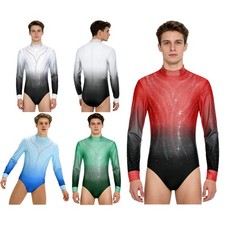 Men Leotard Rumba Bodysuit Themed Party Jumpsuit Stage Performance Holiday Prom