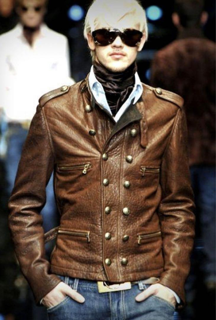Dolce & Gabbana Double Rider Jacket Brown Size 46 From Japan | eBay