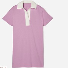 New Everlane The Organic Cotton Polo Dress Size Medium Lilac Purple