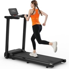 Folding Treadmill With Handles 2.5HP Foldable Treadmill 300 LBS Capacity EBFJ