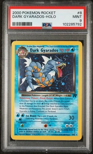PSA 9 DARK GYARADOS HOLO #8 (5792)