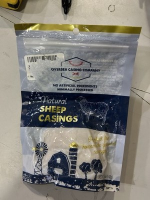 Oversea Casing Co. Natural Sheep Casings for Sausage, 5 oz.