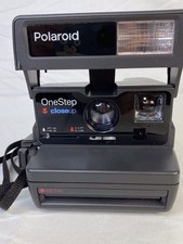 Polaroid One Step Close Up 600 Film Instant Camera With Strap UNTESTED AS IS 