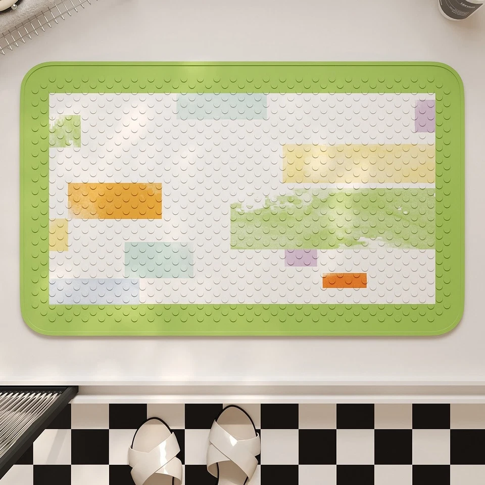 Striped PVC Anti-Slip Bath Mat with Suction Cups for Tub, Shower & Bathroom - Image 2 of 4