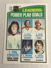 1976-77 Topps - League Leaders Guy Lafleur, Phil Esposito, Denis Potvin #5