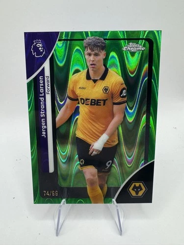 2025-26 Topps Chrome Premier League - Jorgen Strand Larsen #193 Green RayWave...