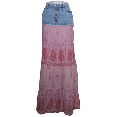 Artisan de Luxe, Maxirock, Größe: 30, Blau/Pink, Paisley, Damen #bne