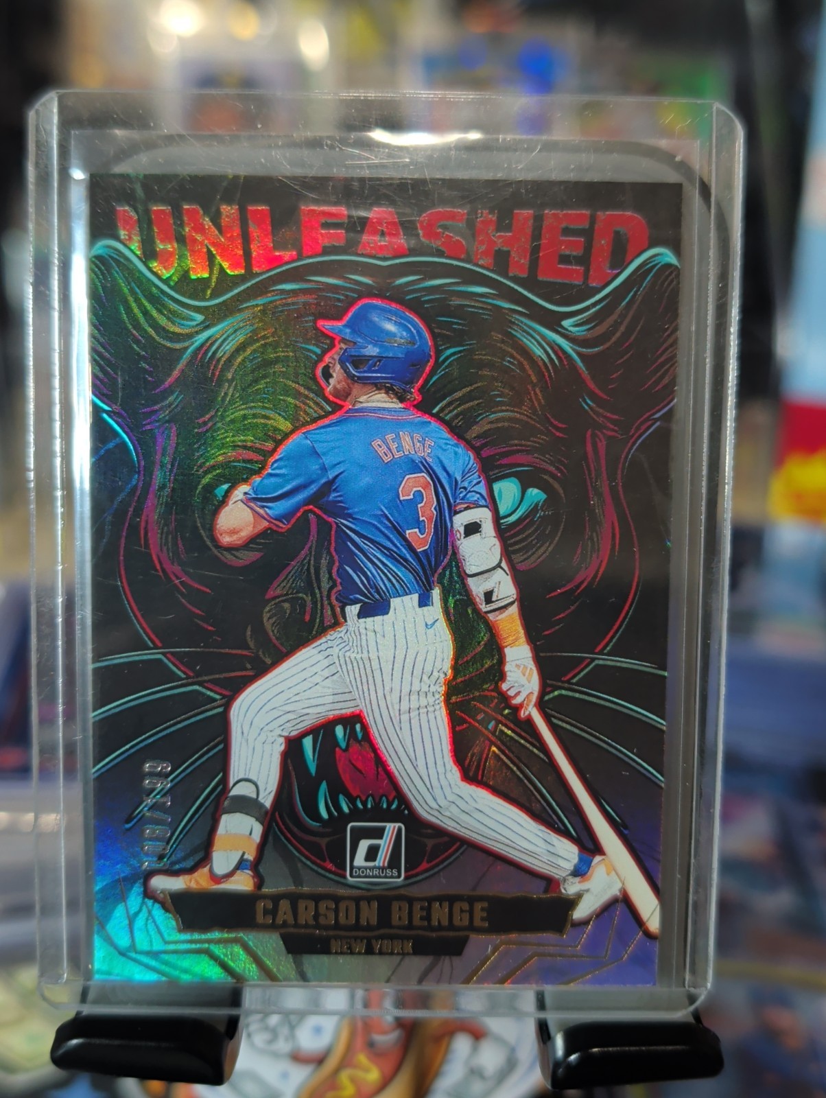 2025 Panini Donruss - Unleashed Carson Benge #18 Holo /199 (RC)