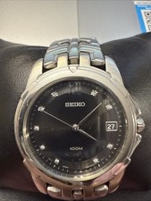 Seiko Le Grand Sport 37MM Black Dial Silver-Tone SS Men's Watch SGEA45 0047 5