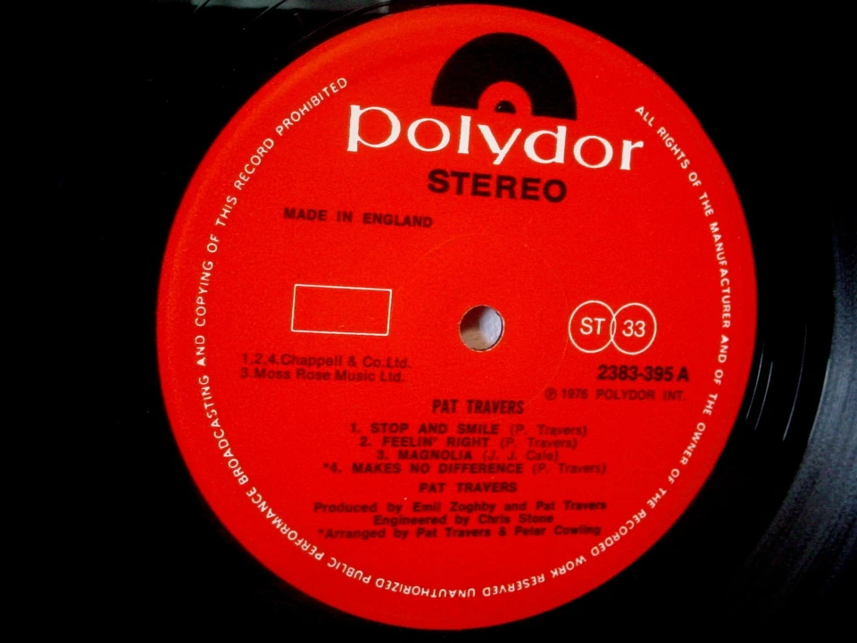 PAT TRAVERS First Album Original UK Pressing LP from 1976 POLYDOR SUPER 2383 395 - Image 3 of 3