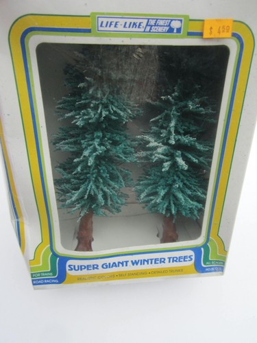 ¡NUEVO STOCK ANTIGUO!  2 ÁRBOLES DE INVIERNO SÚPER GIGANTES - REALISTAS #1051--HECHOS EN LOS EE. UU. | Zustand: New