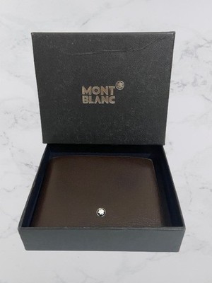 Refurbished Montblanc Brown Leather Multiple Card Slots Men's Wallet Bifold Gift