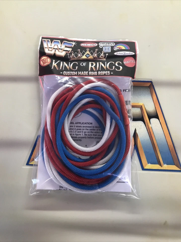 Anillo y caja de lucha libre vintage 1985 WWF LJN superestrellas Sling Em-Fling Em Foto 4 de 4