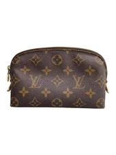 LOUIS VUITTON Pochette Cosmetic PM Monogram Canvas BRW PVC BRW