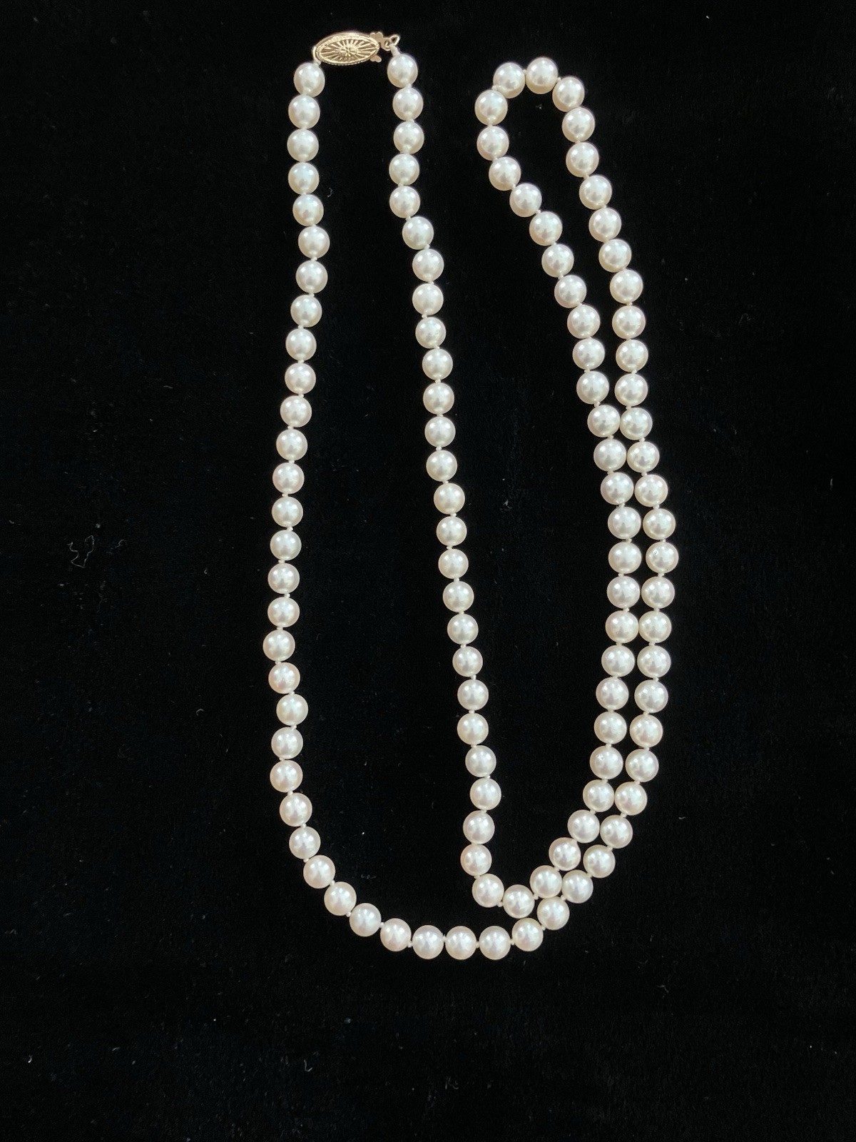 Genuine Akoya Cultured Pearl Necklace 32"