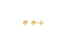 14K YELLOW GOLD BALL STUD EARRINGS