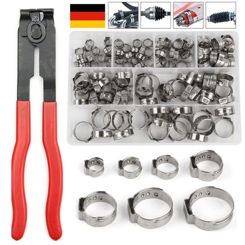 Produktbild von KS Tools Mini-Schlauchklemmen Sortiment – 78 Stück, Für 7–18 Mm Schläuche, Im Praktischen Kunststoffkoffer