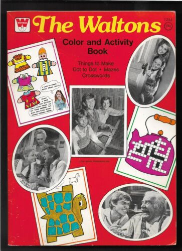 Rare 1975 1st Issue " THE WALTONS " TV Vintage Coloring Book Whitman UNUSED