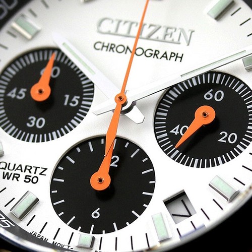 Citizen AN3660-81A Bullhead White Dial Record Label Tsuno Chronograph Men Watch - Picture 6 of 10