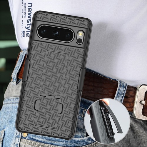 Per Google Pixel 7a, 8, 8 Pro clip da cintura custodia rigida telefono sottile con cover fondina - Foto 6 di 6