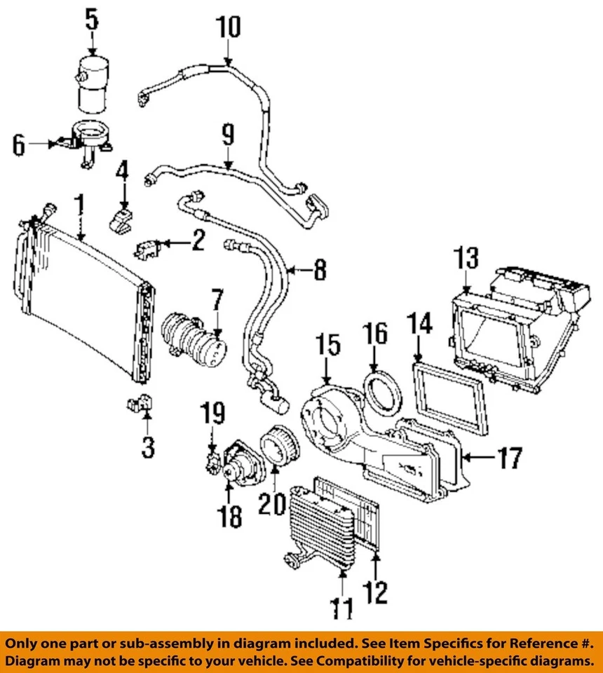 Б/у сердечник испарителя кондиционера подходит: 1993 Chevrolet Cavalier класса A - Изображение 3 из 4