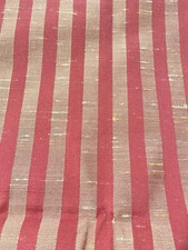 Sienna red stripe polyester decorating/upholstery fabric 2 yards 20" x 28"